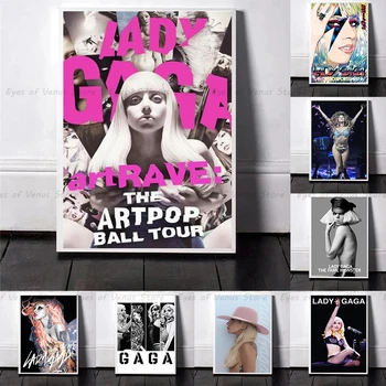 Известная рэперша, певица Леди Гага, рожденная таким образом, плакаты, принты, Сексуальные девушки, Живопись на холсте, Настенные рисунки, Современный декор для дома