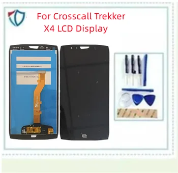 1 шт./лот Оригинал для Crosscall Trekker X4 ЖК-дисплей и сенсорный экран в сборе, запасная часть черного цвета с лентой