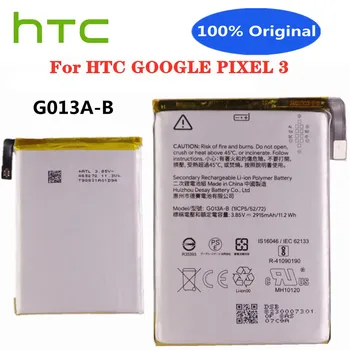 100% Оригинальный Аккумулятор телефона 2915 мАч Для HTC GOOGLE Pixel 3 G013B G013A Pixel3 G013A-B Высококачественная Сменная Батарея Bateria