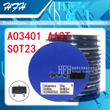 (100 шт) AO3401 A19T SOT-23 3401 SMD Полевой транзистор P-Канальный MOS-FET Новый оригинальный