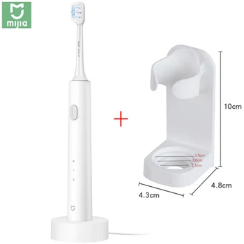 100% Электрическая зубная щетка Xiaomi Mijia T301 С низким уровнем шума Беспроводная IPX8 Водонепроницаемая Ультразвуковая Автоматическая USB-перезаряжаемая зубная щетка