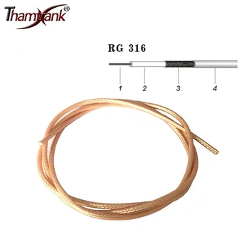 10шт 1 м RG316 RF коаксиальный кабель RF RG-316 Коаксиальный кабель с косичкой высокого качества
