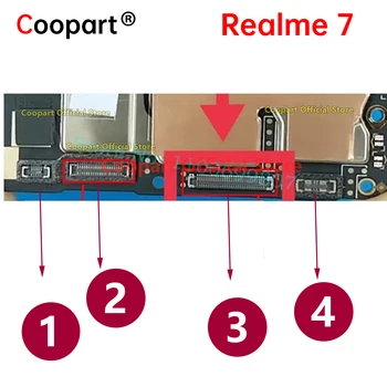 2 шт. Для OPPO Realme 7 ЖК-дисплей Разъем FPC Разъем материнской платы USB зарядка гибкий разъем FPC Запасные части