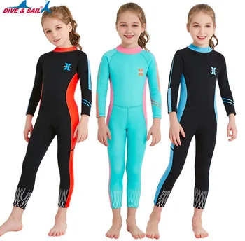 2018 Новый 2,5 мм детский цельный водолазный костюм для девочек с защитой от медуз, Подводное плавание, Дрифт, серфинг, Солнцезащитный купальник