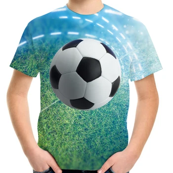 2023 Детская Модная Футбольная 3D Футболка Fire Soccer С Принтом Флага Земли Для девочек и мальчиков, Повседневная футболка для подростков от 4 до 20 лет, Крутая Одежда, Топы
