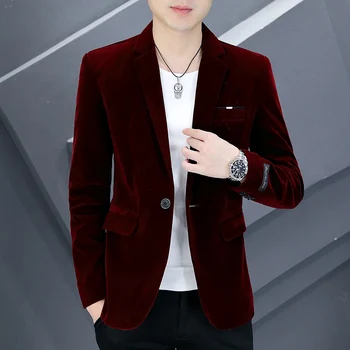 2023 Новый бутик Блейзер мужская повседневная корейская версия тонкое однополое пальто деловой молодежный красивый индивидуальность Тренд Блейзер пальто
