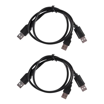 2X USB 2.0 Type A Male - двойной USB A Male Y кабель-разветвитель, черный
