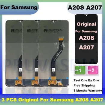 3 шт./лот Оригинальный для Samsung Galaxy A20S ЖК-дисплей Сенсорный Дигитайзер В сборе A207 A207F ЖК-экран