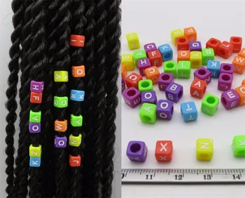 30шт-100шт цветные пластиковые детские косички для вязания крючком, косички для волос, бусины-дреды, манжеты, кольца, украшения для наращивания
