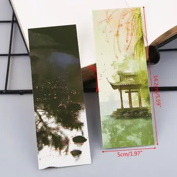 30шт креативных бумажных закладок в китайском стиле, карточек для рисования, Ретро Красивых закладок в штучной упаковке, Памятных подарков