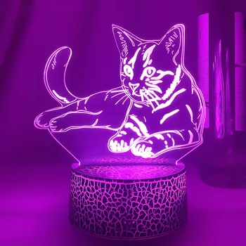 3D лампа Animal Lava Black LED Night Lights, Неоновая вывеска, Рождественское украшение для дома, спальни, декора на День рождения, Свадебного подарка