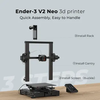 3D-принтер CREALITY Ender-3 V2 NEO Printer CR Touch С Автоматической Станиной, Цельнометаллический Экструдер Bowden, 32-разрядный Принтер Creality