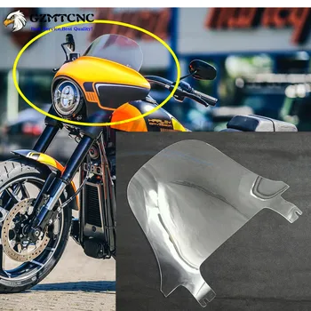 4 ММ для Harley 2018 2019 2020 2021 FLSB Softail Sport Glide Windscreen Touring Лобовое стекло 27,7 СМ Ветрозащитный экран Дефлектор ПК
