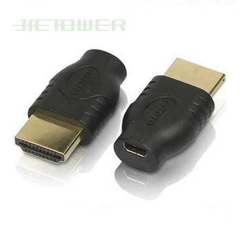 500 шт. /ЛОТ Профессиональный конвертер HDMI Черный Стандартный разъем HDMI типа A к адаптеру Micro HDMI типа D с гнездовой розеткой
