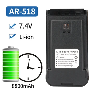 ABBREE AR-518 Литий-ионный Аккумулятор Большей Емкости 7,4 В Для Портативной Рации AR-518 Ham Двухстороннее Радио AR 518 Battery
