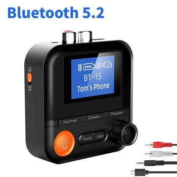 Bluetooth 5.2 Передатчик Приемник EDR Беспроводной Аудиоадаптер USB Dongle 3,5 мм AUX 2RCA для Телевизора ПК Наушники Автомобильный Динамик HIFI