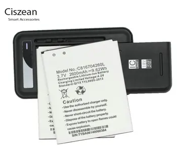Ciszean 2x3, 7 В 2600 мАч Сменный Литий-ионный Аккумулятор + Универсальное Зарядное Устройство C816704260L Для BLU Dash 5.5 D470 D470A D470L D470U