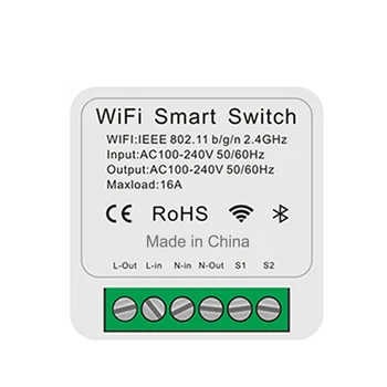 HFES Wifi Smart Switch Мини Скрытый выключатель Alexa для мобильного телефона с двойным управлением