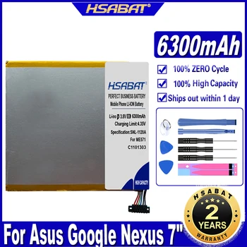 HSABAT 6300 мАч C11P1303 Батарея для Asus Google Nexus 7 