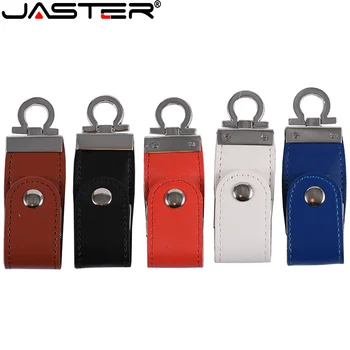 JASTER 5 шт./лот Высокоскоростной Флэш-накопитель USB 3.0 128 ГБ Кожаный Металлический Брелок Для Ключей Пяти Цветов Водонепроницаемый Флешка 32 ГБ 8 ГБ 4 ГБ 64 ГБ