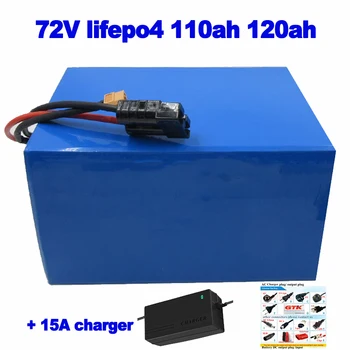 LiFePO4 LFP 72v 110ah 120ah литий-железо-фосфатный аккумуляторный блок для подметания улиц EV вилочный погрузчик на солнечной энергии морской + зарядное устройство 15A
