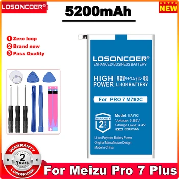 LOSONCOER BA792 5200 мАч Аккумулятор Для Meizu Pro 7 M792C M792C-L M792M-L M792Q M792Q-L Аккумулятор + Номер для отслеживания
