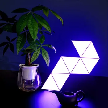 Luz de empalme mágica triangular, Control por aplicación inteligente o Control remoto o múse pared Modular LED
