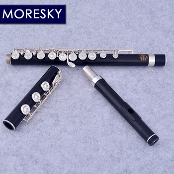 MORESKY 17 Отверстий, Эбонитовая флейта, Открытое отверстие, Посеребренный E key Grenadilla Wood, Профессиональная Флейта MFL-201