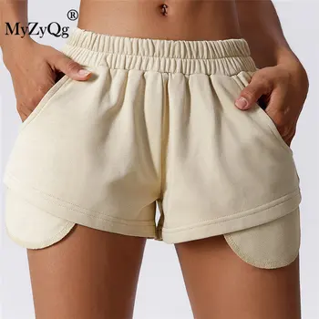 MyZyQg, женские спортивные шорты, Свободные повседневные женские летние Универсальные Быстросохнущие штаны для фитнеса, шорты для танцев и йоги