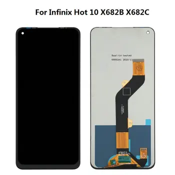 OEM Оригинал для Infinix Hot 10 X682B X682C ЖК-экран и сенсорный экран с цифровым преобразователем в сборе Черный
