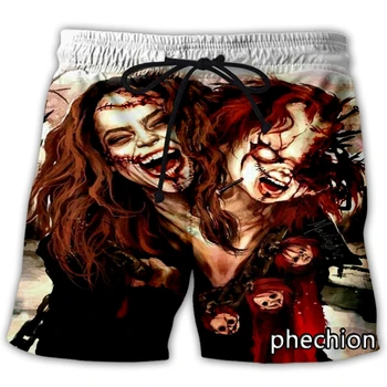 phechion Новые мужские/женские повседневные шорты с 3D принтом Horror Chucky, модная уличная одежда, Мужские Свободные спортивные шорты A78