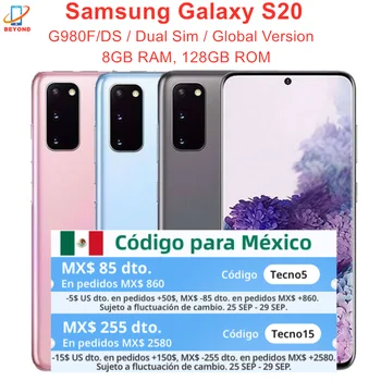 Samsung Galaxy S20 Duos G980F/ DS Глобальная Версия 4G LTE с двумя Sim-картами 6,2 