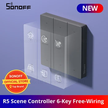 SONOFF SwitchMan R5 Scene Controller с Батареей, 6 клавиш Без Подключения eWeLink-Работает пульт Дистанционного управления SONOFF M5 /MINIR3 Smart Home