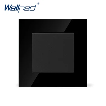 Wallpad Hotel 1 Gang 1 Way, черное хрустальное стекло, кнопочный выключатель настенного светильника стандарта Великобритании, одобренный заводом CE BS, бесплатная доставка