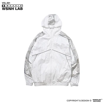 WSNHLAB 3M пальто из синтетической бумаги, куртка, ветровка, технологичная одежда, эстетичная уличная одежда