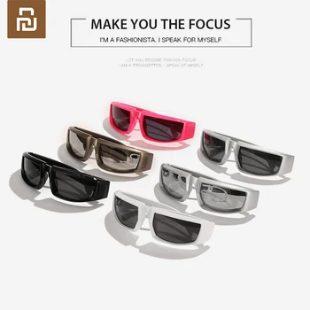 XIAOMI YOUPIN, новые спортивные солнцезащитные очки в стиле панк, трендовые зеркальные солнцезащитные очки, Панк-унисекс, уличные красочные зеркальные модные очки