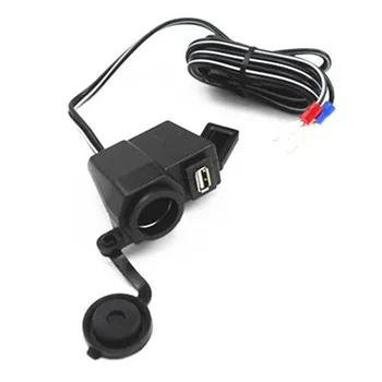 Автомобиль Мотоцикл Водонепроницаемый адаптер розетки Зарядное устройство USB телефон MP3 MP4 Черный 5V для Honda Yamaha Suzuki Универсальный велосипед