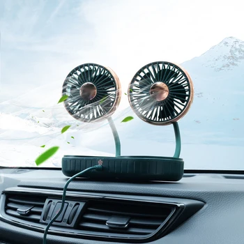 Автомобильный USB-Зарядный Вентилятор Sumner, Вращающийся на 360 Градусов, Регулируемый Охлаждающий Автомобильный Воздушный Вентилятор Приборной Панели для Автомобиля, Домашнего Офиса, Настольного Вентилятора