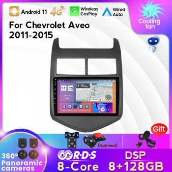 Автомобильный мультимедийный видеоплеер MEKEDE Android 11, стерео Радио для CHEVROLET Aveo Sonic 2011-2015, Глобальная спутниковая навигация GPS