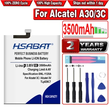 Аккумулятор HSABAT 3500 мАч TLp029C7 для Alcatel A30 Fierce A30 Plus OT-5049S 3V One Touch Idol 3C TD-LTE OT5026D OT-5026J OT-5606