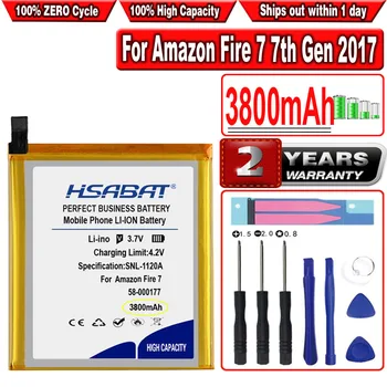Аккумулятор HSABAT 3800mAh ST18 58-000177 для AMAZON B01GEW27DA Kindle Fire 7-го Поколения 2017 SR043KL SR04KL
