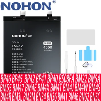 Аккумулятор NOHON Для Xiaomi Redmi Note BP46 BP45 BP42 BP41 BP40 BS08FA BM22 BM5A BM55 BM47 BM4E BM4X BM4T BM4J BM4W BM4S bateria