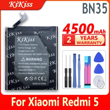 Аккумулятор для телефона 4500 мАч BN35 для Xiaomi Redmi 5 Redmi5 BN 35 BN-35 Аккумуляторы для сотовых телефонов + подарочные инструменты