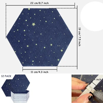 Акустические панели Starry Sky Hexagon в 12 упаковках, звукоизоляционная прокладка, звукопоглощающая панель для студийной акустической обработки