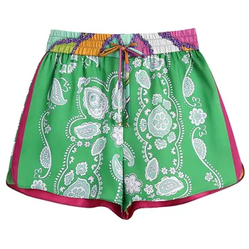 Апрель MOMO 2022, женские летние шорты INS для девочек длиной выше колена, женские повседневные летние шорты с цветочным рисунком