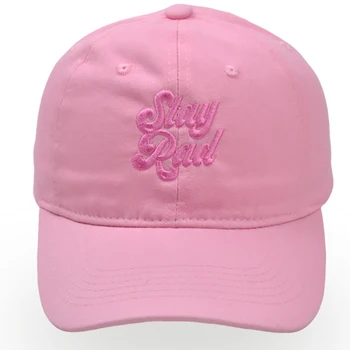 Бейсболка STAY RAD Розовая Высококачественная Шляпа для мамы с вышивкой, Летняя женская Пляжная шляпа, мягкая и удобная Регулируемая Унисекс