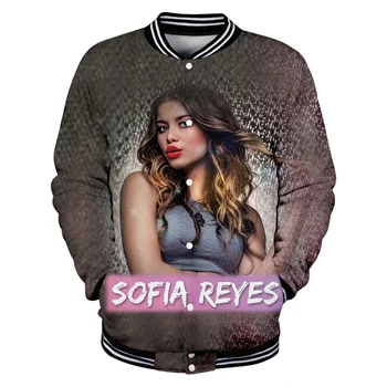 Бейсбольные куртки Sofia Reyes, женская / мужская модная куртка с длинным рукавом, 3D принты, уличная одежда