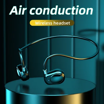 Беспроводные Наушники Bluetooth С Воздушной Проводимостью, Спортивная Гарнитура IPX5, Водонепроницаемый Шейный Платок С Микрофоном, Шумоподавляющие Наушники Для Телефонов