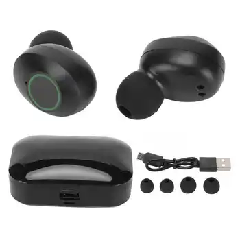 Беспроводные наушники IPX7, водонепроницаемые, с глубокими басами, Bluetooth 5.1, наушники со светодиодным дисплеем питания для музыкальных звонков, занятий спортом, новые