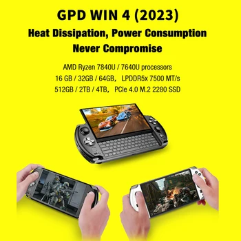 В наличии！GPD WIN 4 AMD 7840U/7640U 6-дюймовый Портативный геймпад Планшет 64 ГБ оперативной памяти 4 ТБ ПЗУ Карманный Мини-ПК Ноутбук Игровая консоль